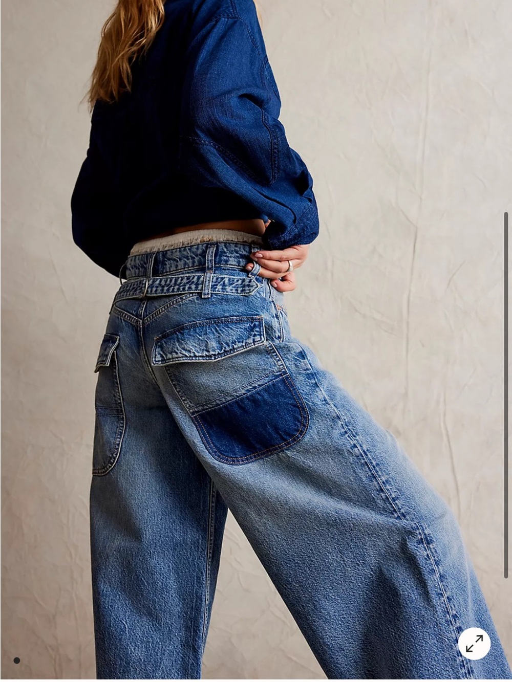 Free People We The Free Waterfalls Baggy Wide-Leg Jeans